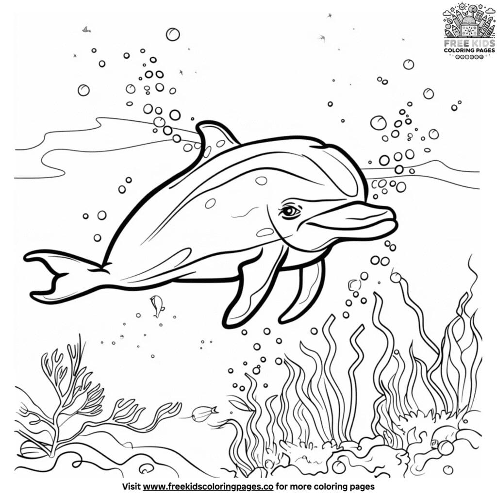 Mermaid dolphin coloring pages