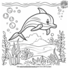 mermaid dolphin coloring pages