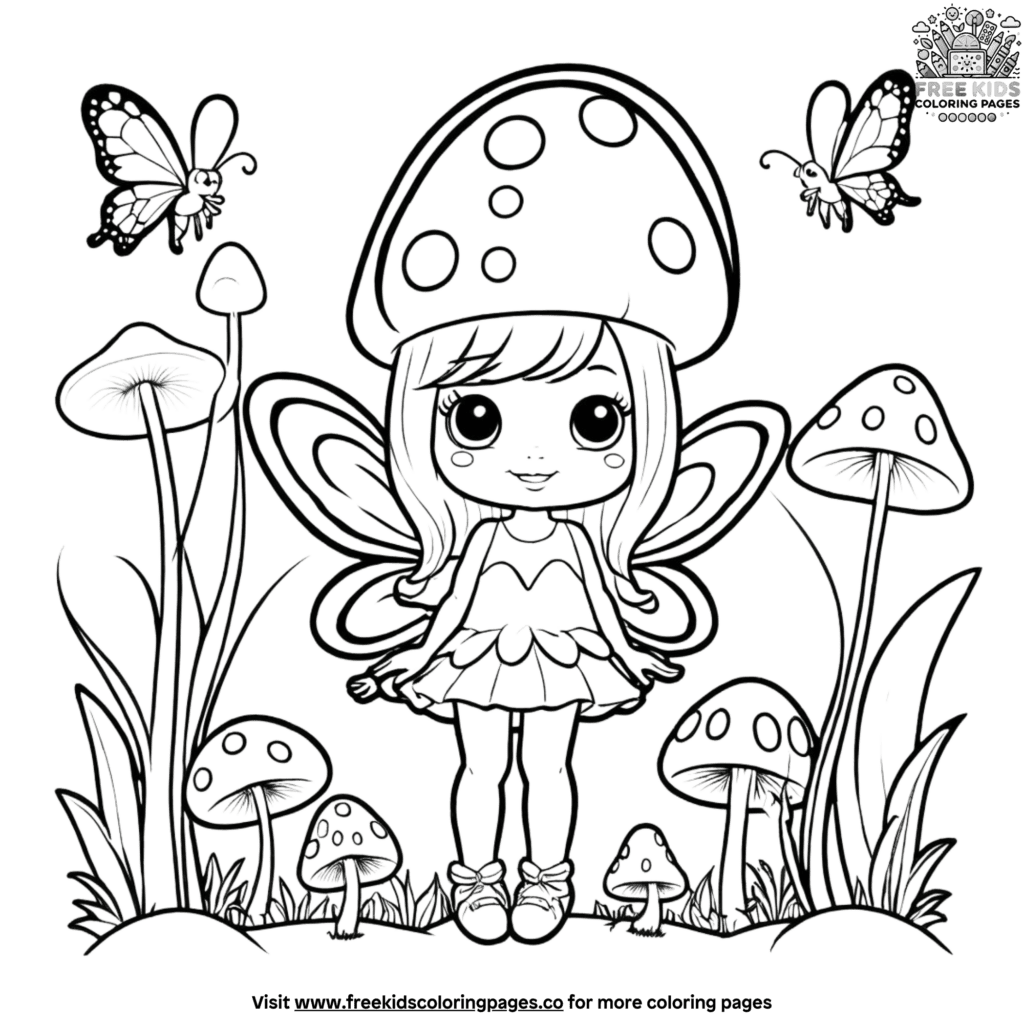 magical-mushroom-fairy-coloring-pages