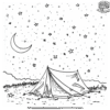 Camp In The Starlight Coloring Pages