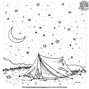 Camp in the starlight coloring pages