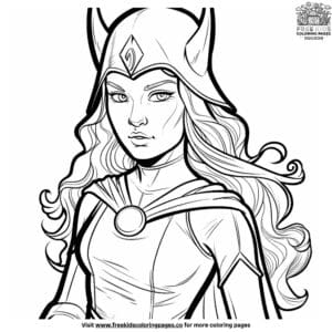 Scarlet Witch Coloring Page