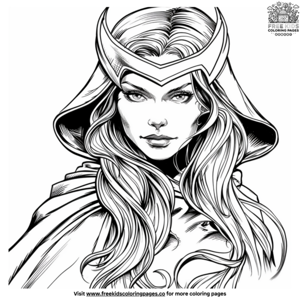 Scarlet Witch Coloring Page