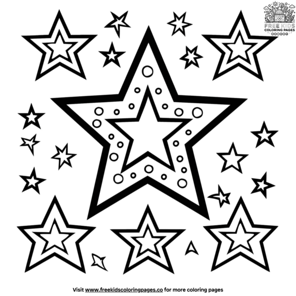 Magical Twinkling Star Coloring Pages