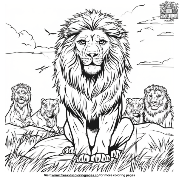 lion pride coloring pages