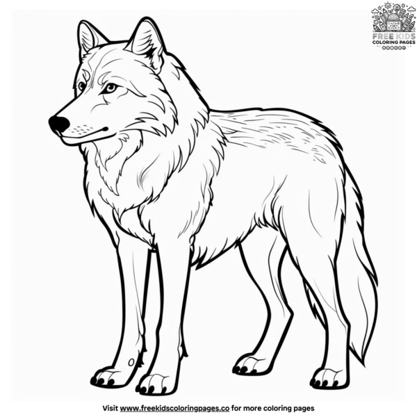 Alpha Wolf Coloring Pages