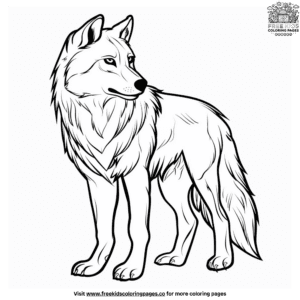 Bold alpha wolf coloring pages for future leaders