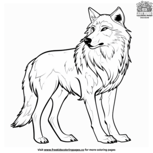 Alpha Wolf Coloring Pages