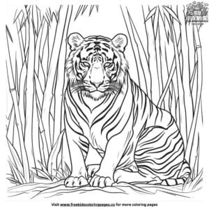 Striking Bengal Tiger Coloring Pages