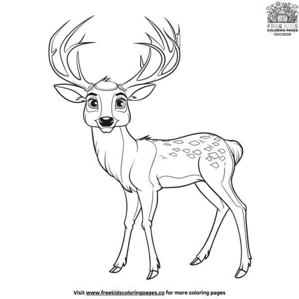 Buck deer coloring pages