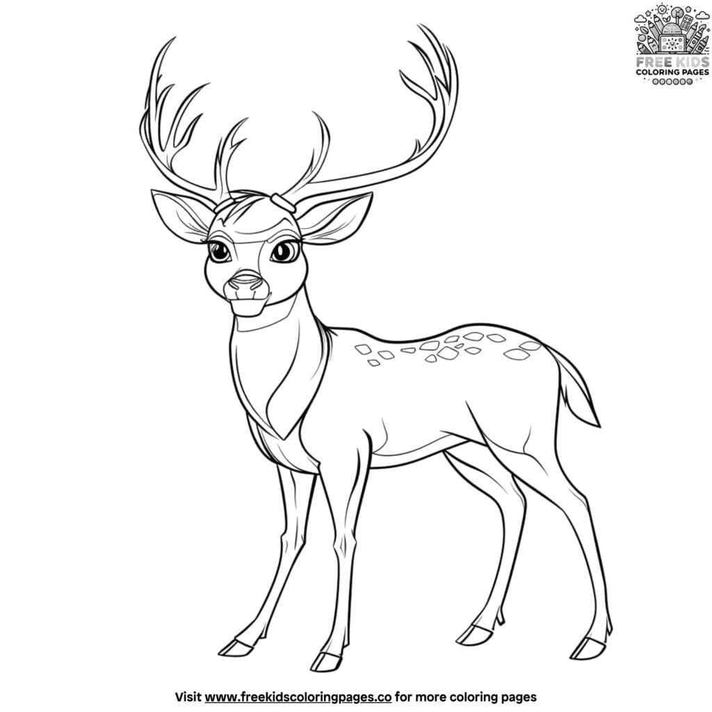 Buck deer coloring pages