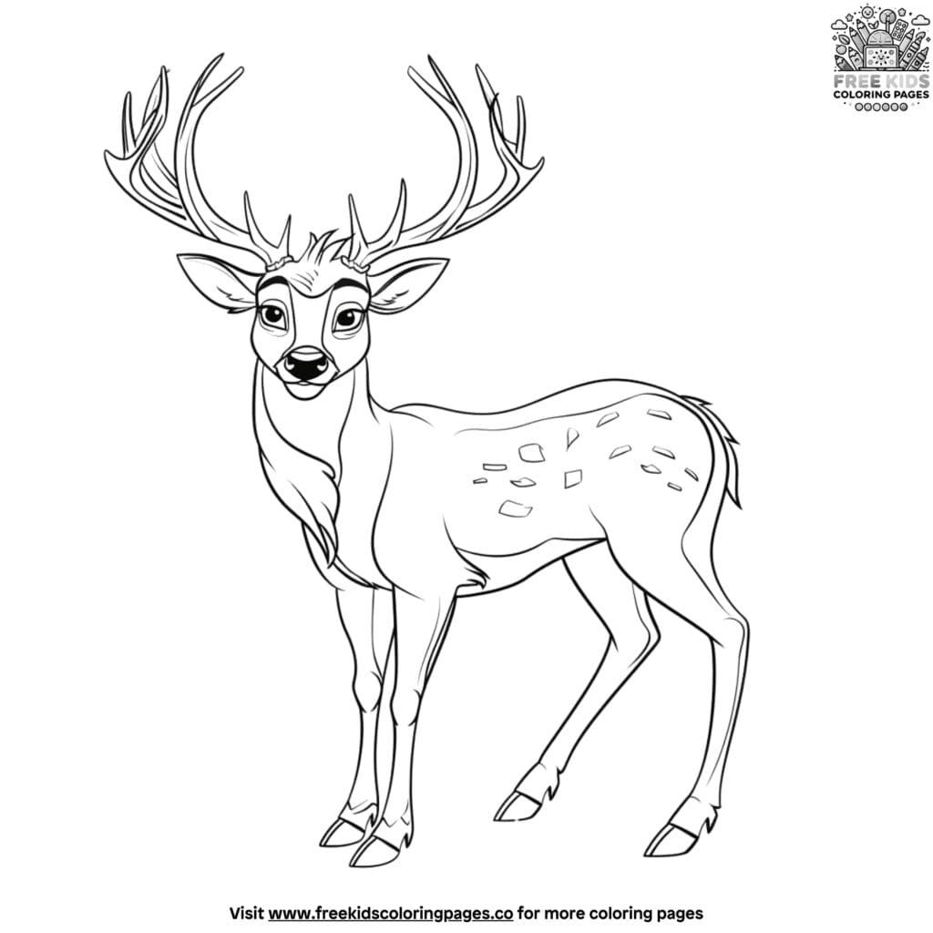 Buck deer coloring pages