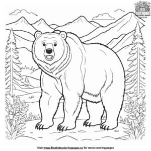 Majestic Grizzly Bear Coloring Pages: Explore The Wilderness