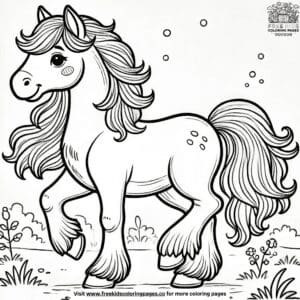 Majestic horses coloring pages