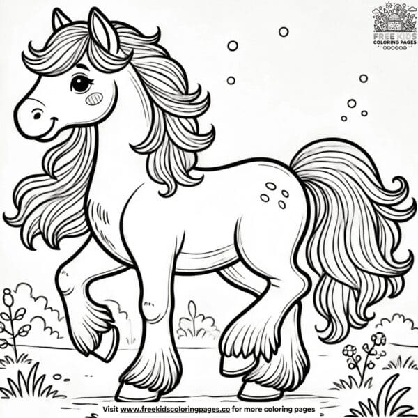 Majestic horses coloring pages