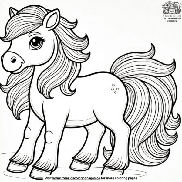 Impressive horses coloring pages