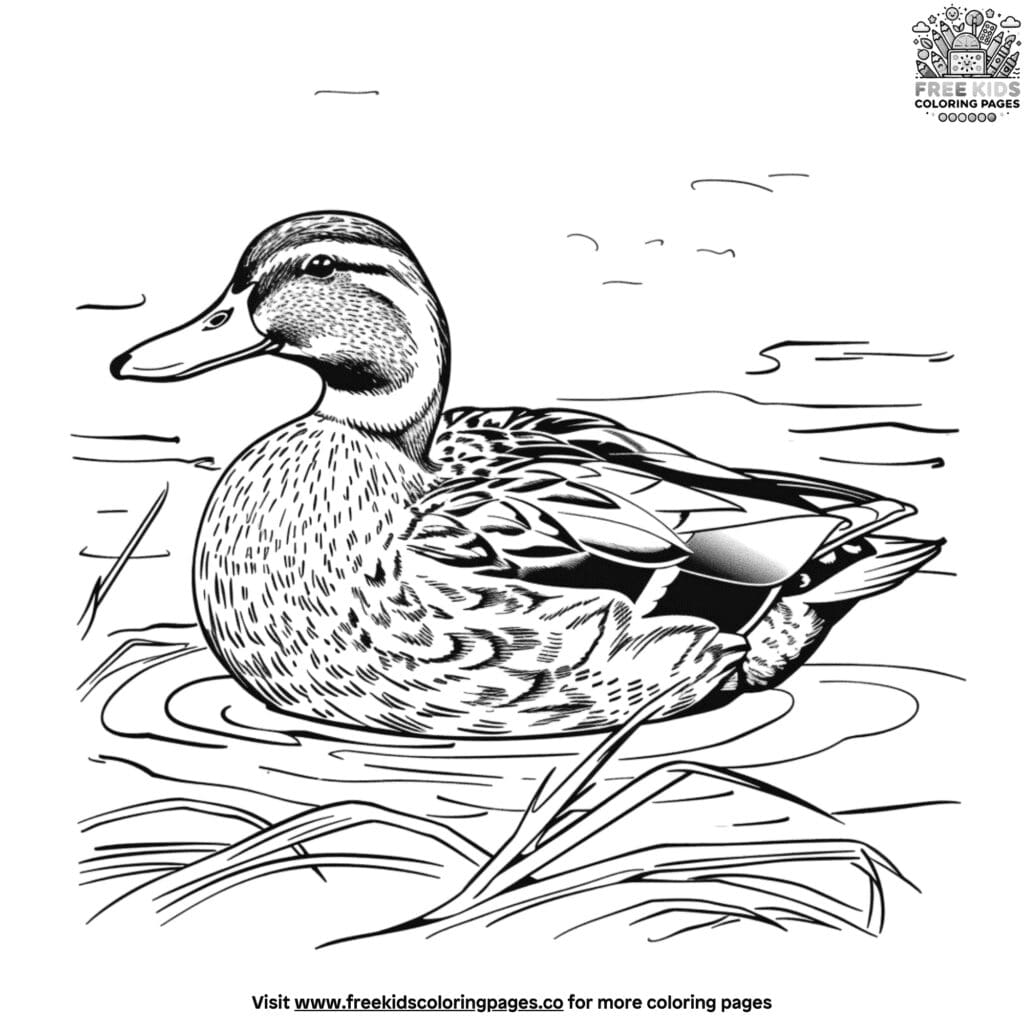 Mallard duck coloring pages