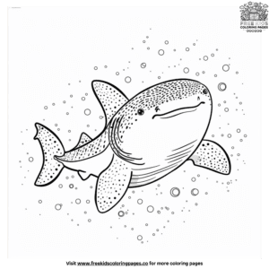 Majestic whale shark coloring pages: dive into adventure