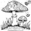 Fun Magical Mushroom Coloring Pages