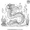 Charming Water Dragon Coloring Pages