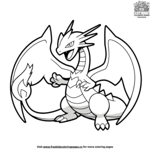 Dragon-themed pokémon coloring pages