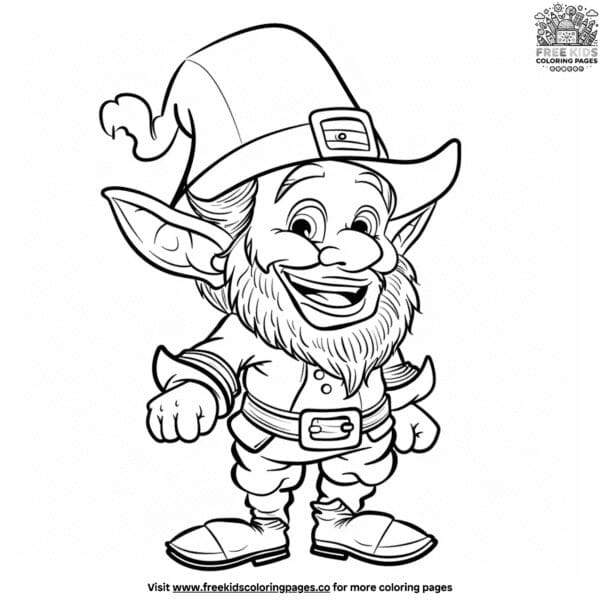 Tricky leprechaun coloring pages