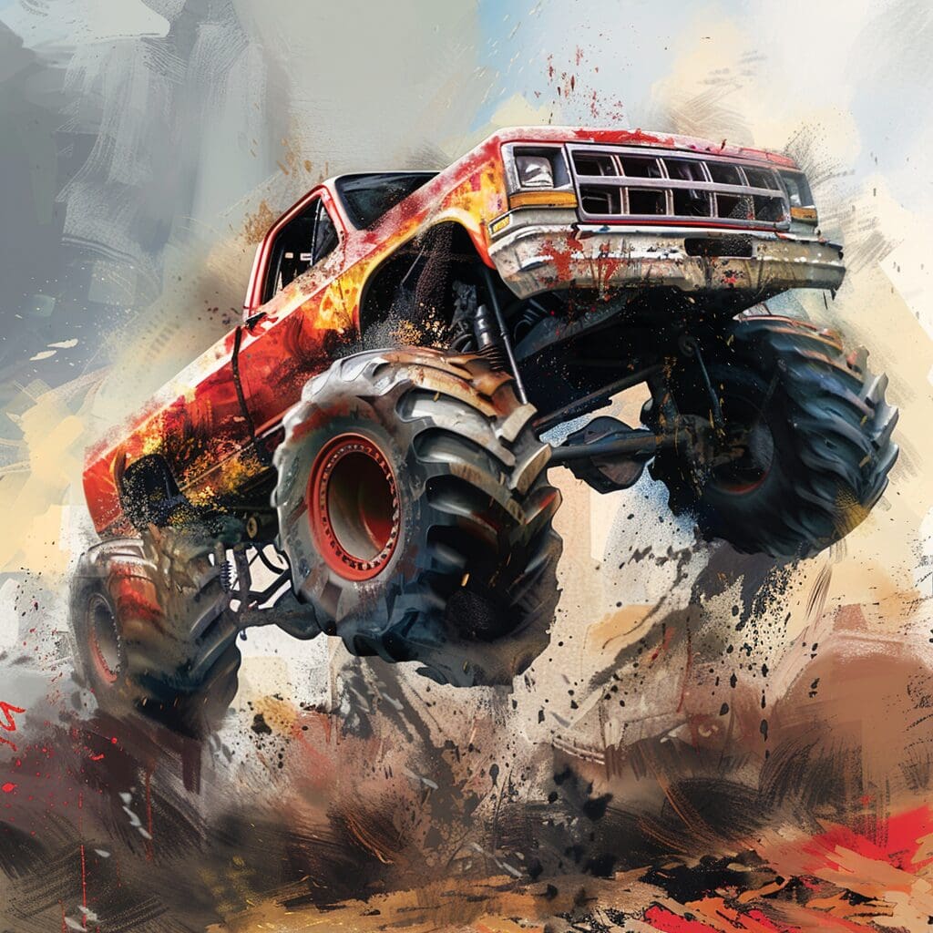 Monster truck coloring pages.