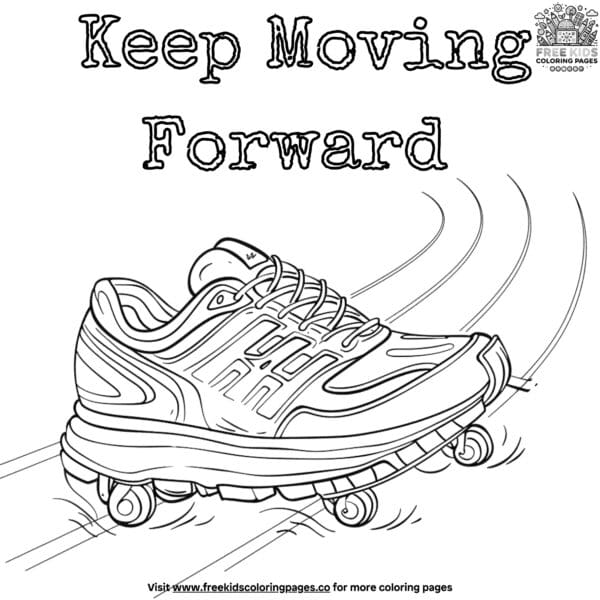 Goal-setting quote coloring pages