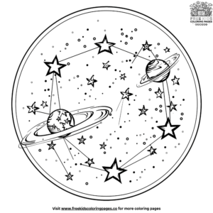 Mysterious Constellation Star Coloring Pages