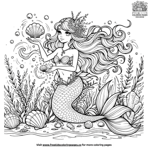 Magical Siren Coloring Pages