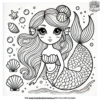 Mystical Siren Coloring Pages