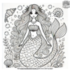 Mystical Siren Coloring Pages