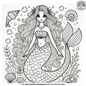 Enchanting Siren Coloring Pages