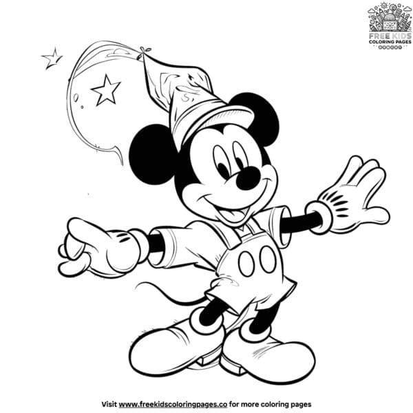 Old mickey mouse coloring pages