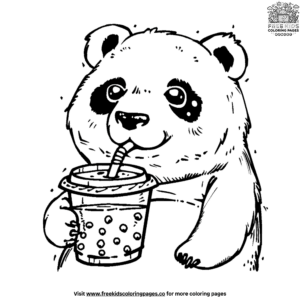 Playful Panda Boba Coloring Pages: Free Kids Coloring Pages