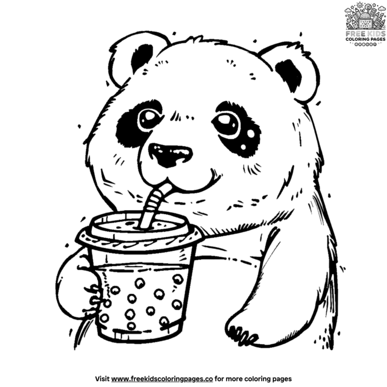 Free Bubbly Boba Stitch Coloring Pages For Disney Fans