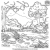 Peaceful Nature Coloring Pages