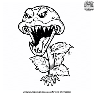 Scary Piranha Plant Coloring Pages