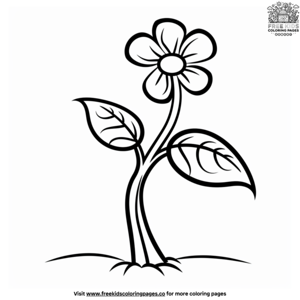 Plant Coloring Pages for Kindergarten