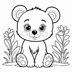 bear cub coloring pages