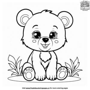 Playful Bear Cub Coloring Pages