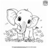 Cartoon Elephant Coloring Pages