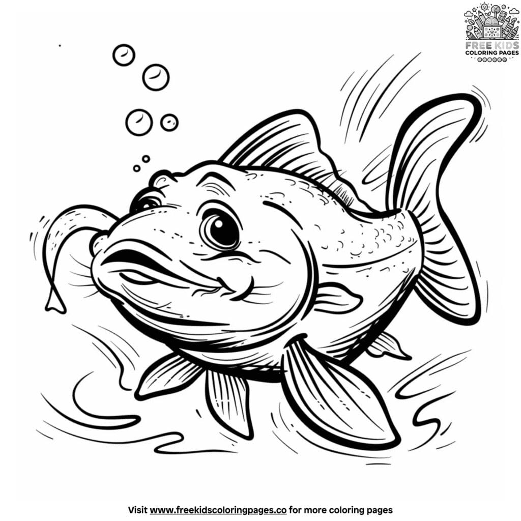 Cartoon fish coloring pages