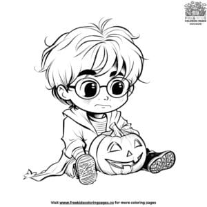 Playful Cartoon Harry Potter Coloring Pages