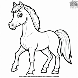 Cartoon Horse Coloring Pages