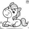 Fun Cartoon Horse Coloring Pages