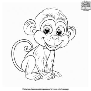 Cartoon Monkey Coloring Pages