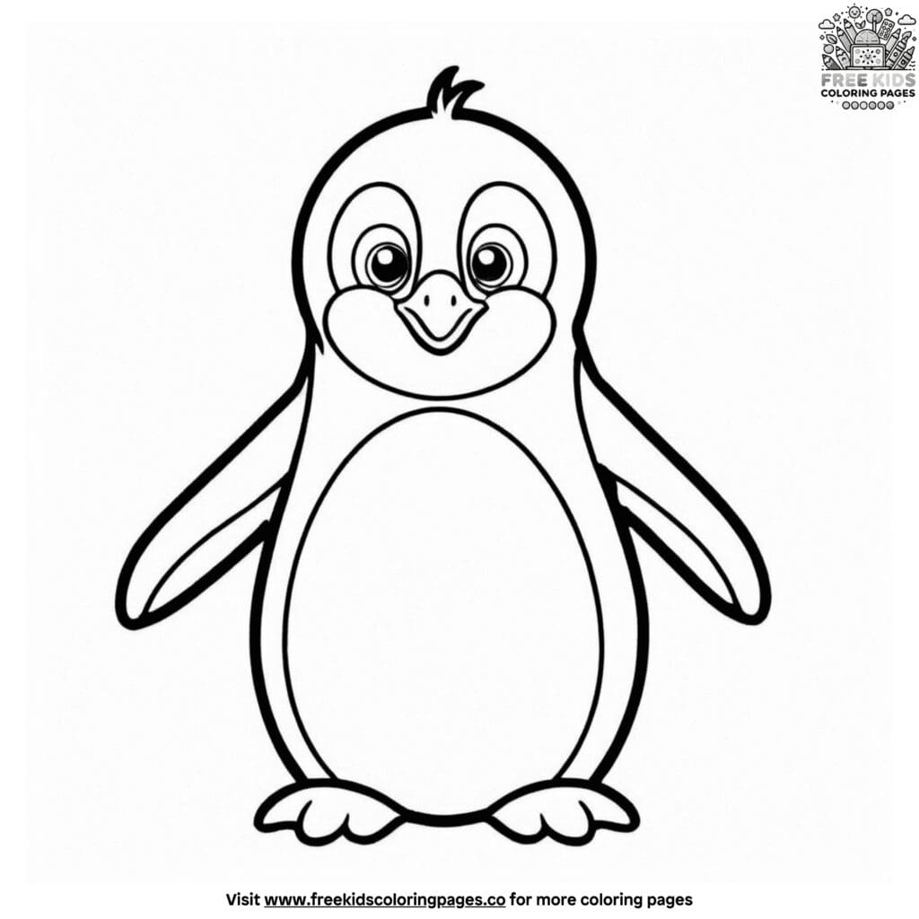 Playful cartoon penguin coloring pages: creative and fun designs