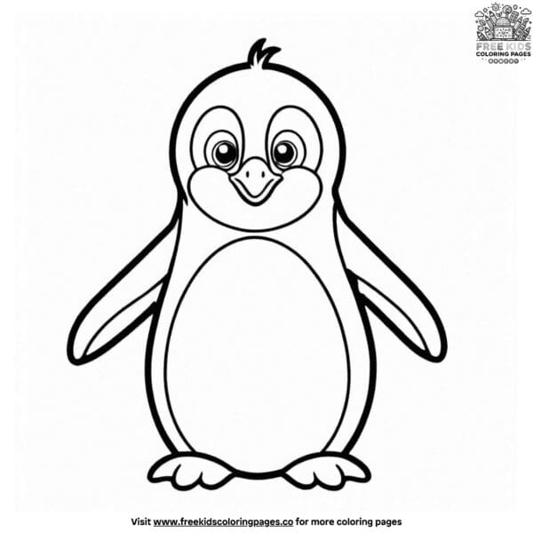 Playful cartoon penguin coloring pages: creative and fun designs