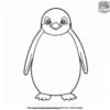 Cheerful Playful Cartoon Penguin Coloring Pages